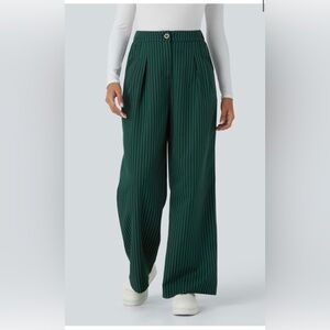 NWT Halara green pinstripe work pants (XL)